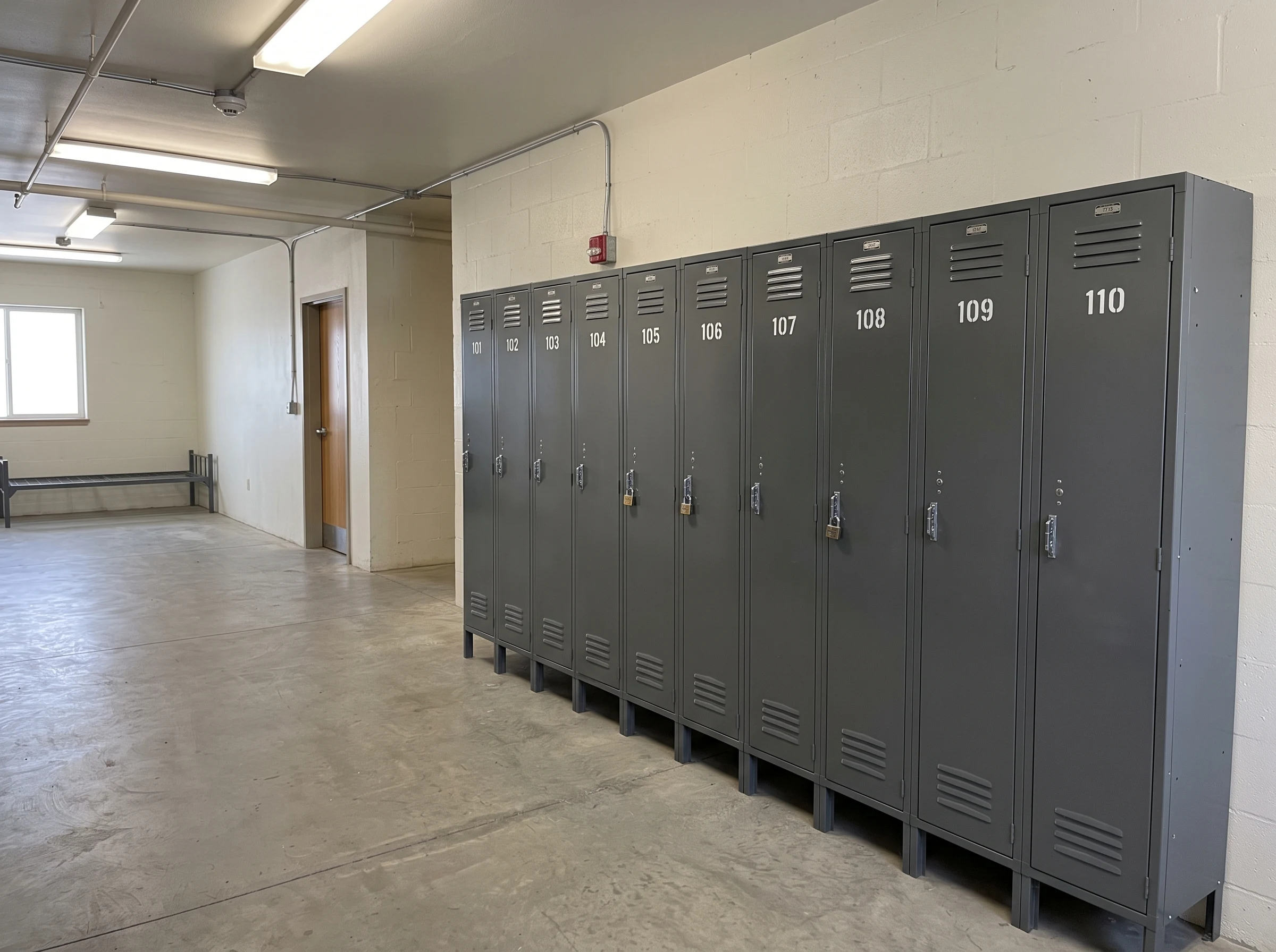 1 door steel locker labour camp UAE grey powder coated unit