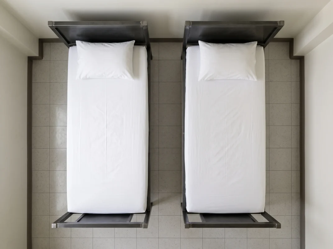Metal single beds for supervisor rooms and staff accommodation UAE