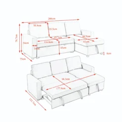 Alternative view of Hunter 3-Seater Corner Sofa Bed