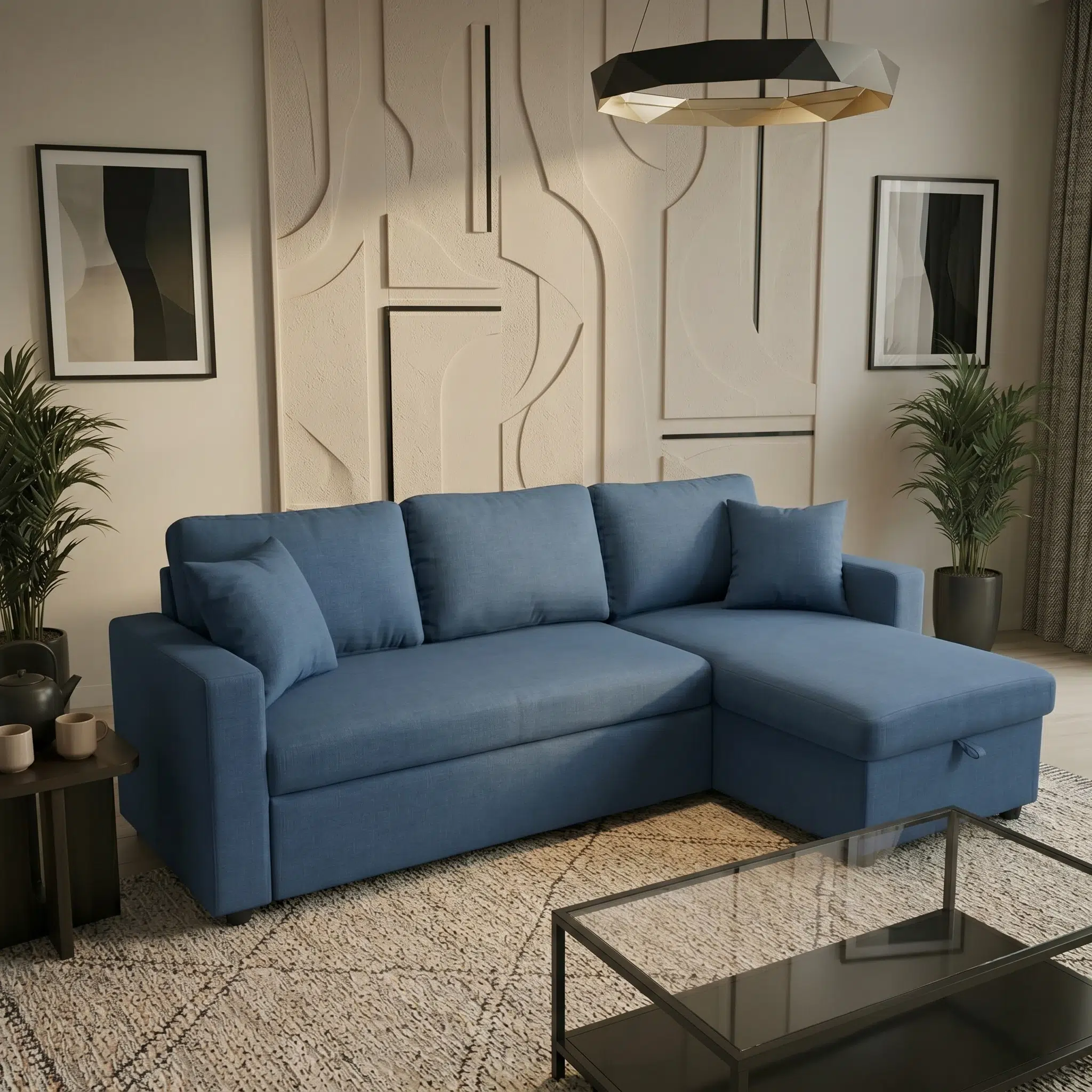 Hunter 3-Seater Corner Sofa Bed