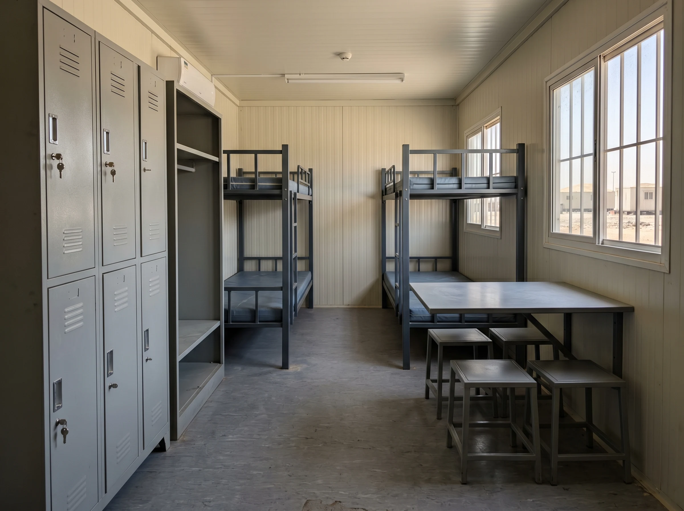 Top labour camp furniture company in Dubai supplying bunk beds, lockers, and accommodation furniture