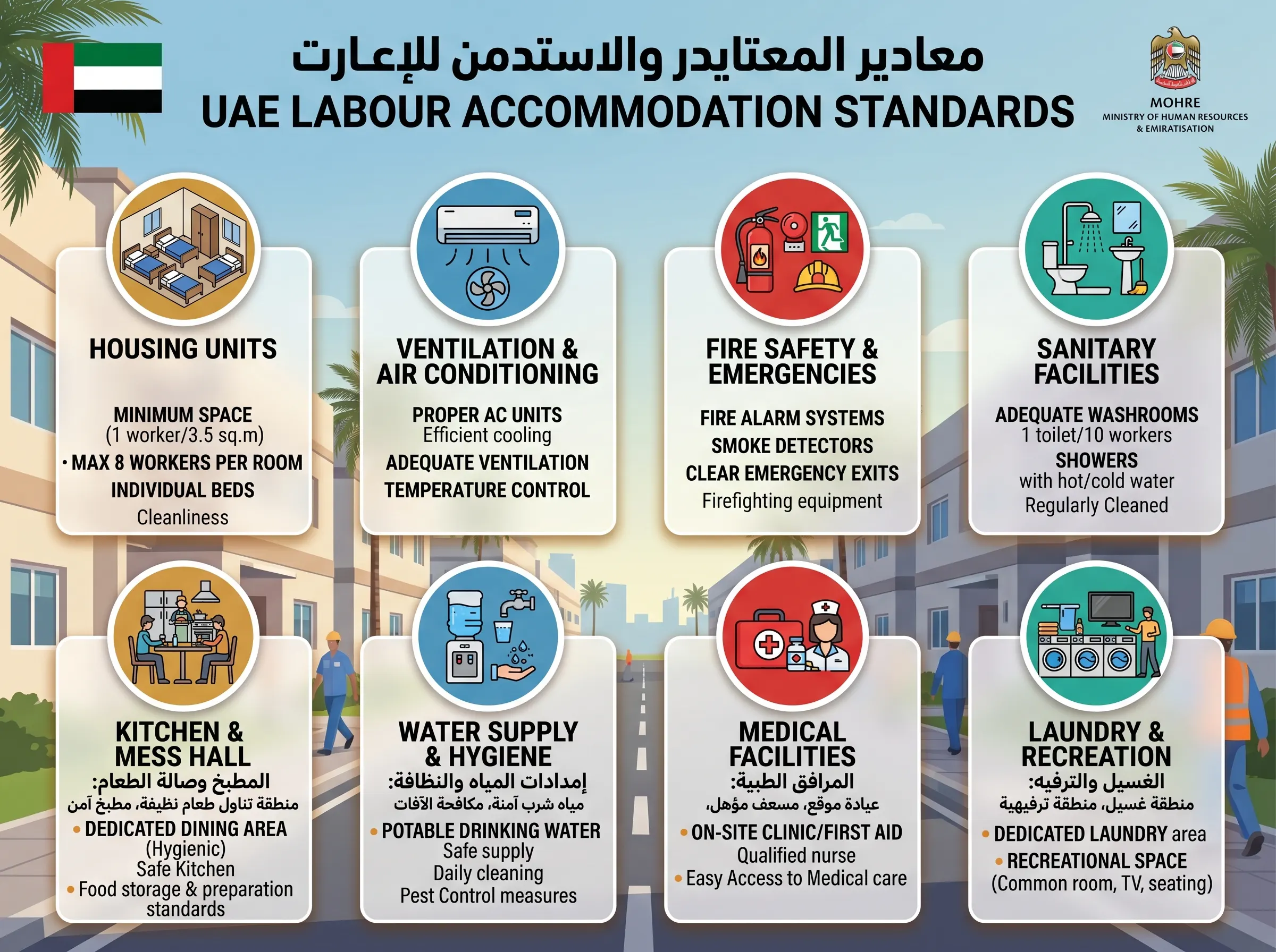 Labour accommodation standards UAE guide for compliant labour camp furniture and worker housing facilities