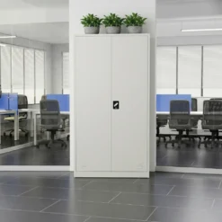 2-Door Metal Filing Cabinet Locker Grey Dubai UAE