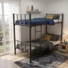 Leo Heavy Duty Steel Bunk Bed Black Dubai UAE