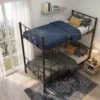 Leo Heavy Duty Steel Bunk Bed Black Dubai UAE