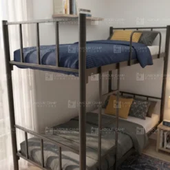 Leo Heavy Duty Steel Bunk Bed Black Dubai UAE