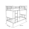 Leo Heavy Duty Steel Bunk Bed Black Dubai UAE