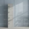 4-door grey steel locker for labour camp Dubai