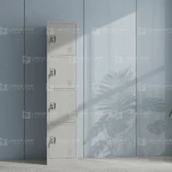 4-door grey steel locker for labour camp Dubai