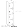 4-door grey steel locker for labour camp Dubai