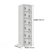 6-Door Steel Locker Grey Dubai UAE