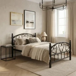 Heavy Duty Steel Single Bed Black Dubai UAE
