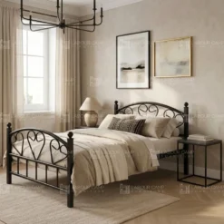 Heavy Duty Steel Single Bed Black Dubai UAE