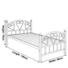 Heavy Duty Steel Single Bed Black Dubai UAE