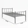 Heavy Duty Steel Single Bed Grey Dubai UAE