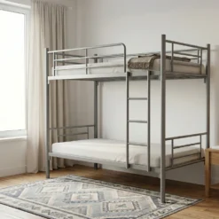 Labounty Heavy Duty Steel Bunk Bed Grey Dubai UAE