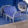 Metal Folding Bed Silver Blue Dubai UAE