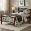 Wooden Steel Bed Mahogany Dubai UAE