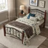 Wooden Steel Bed Mahogany Dubai UAE