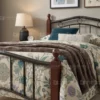 Wooden Steel Bed Mahogany Dubai UAE