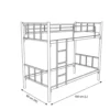 Leo Heavy Duty Steel Bunk Bed Black Dubai UAE