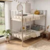 Leo Heavy Duty Steel Bunk Bed Grey Dubai UAE