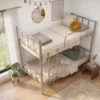 Leo Heavy Duty Steel Bunk Bed Grey Dubai UAE