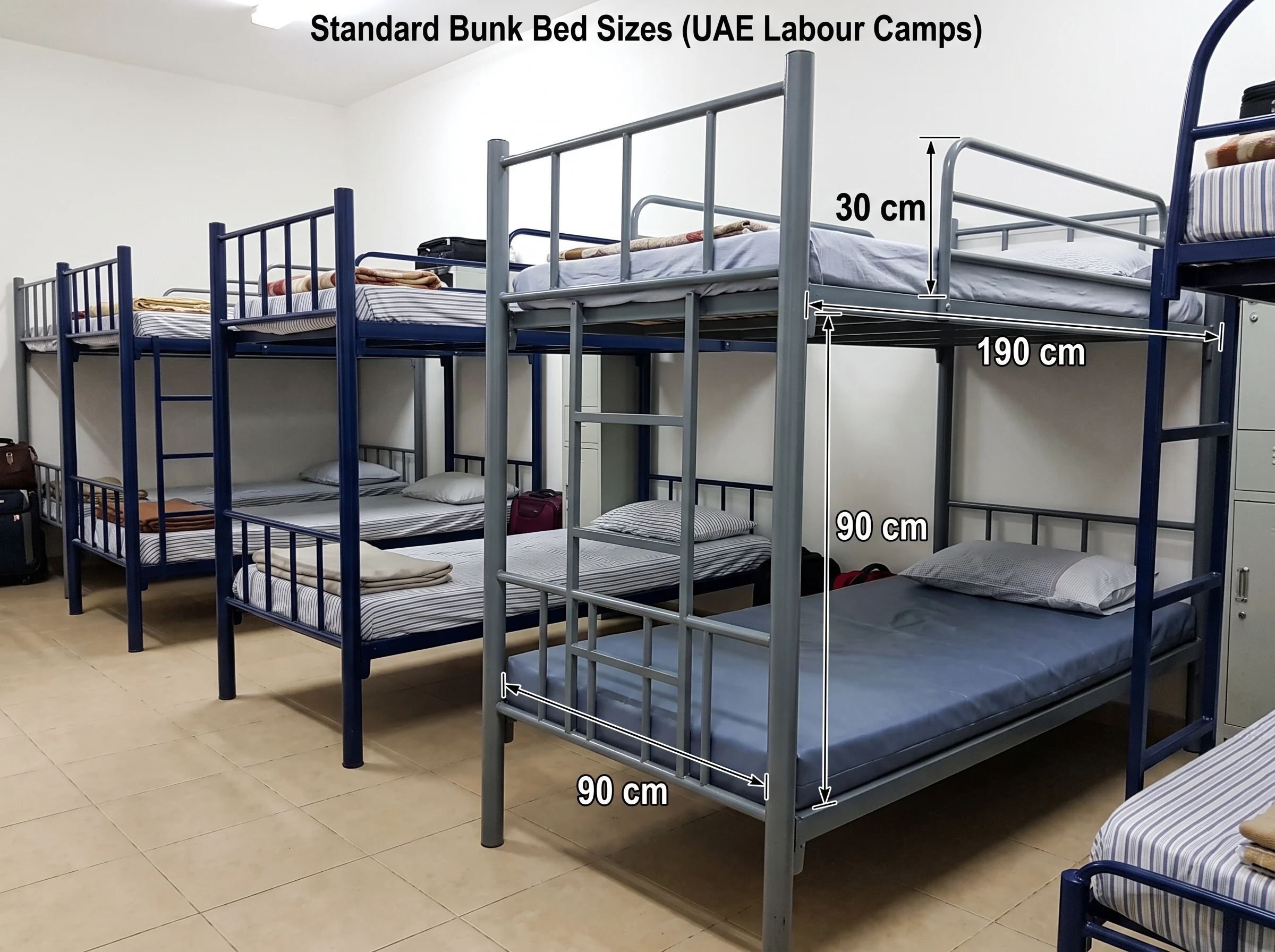 Bunk Bed Sizes and Configurations for UAE Labour Camps