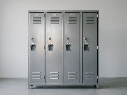 4 door steel lockers labour camp UAE storage solution