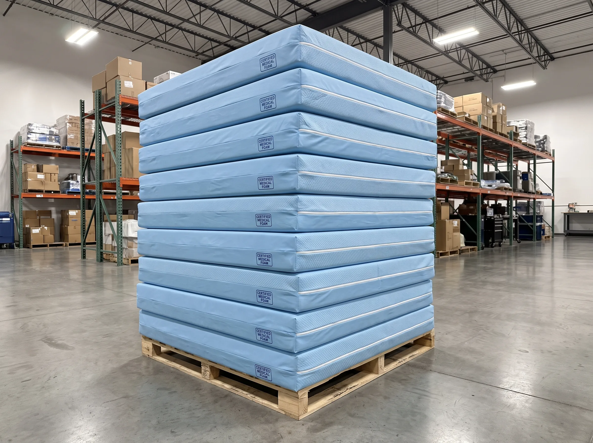 Medical foam mattress 10cm labour camp bulk supply stack
